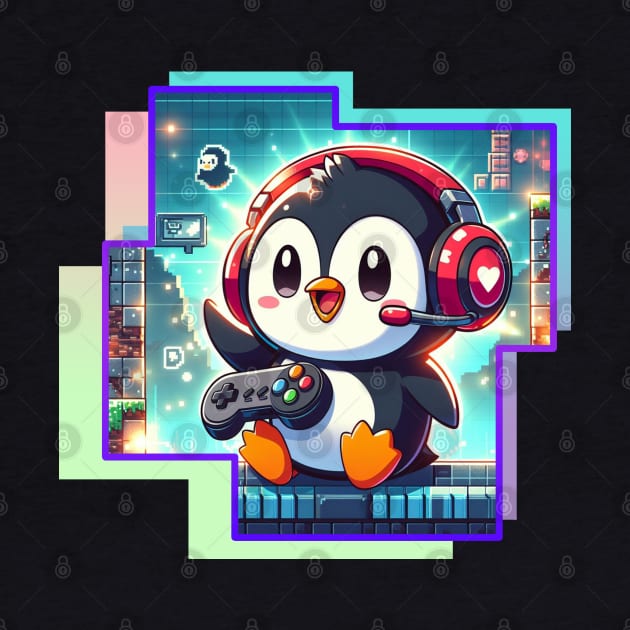 Penguin Gamer by cast8312